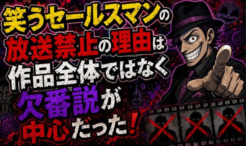 笑うセールスマンの放送禁止の理由は作品全体ではなく欠番説が中心だった！