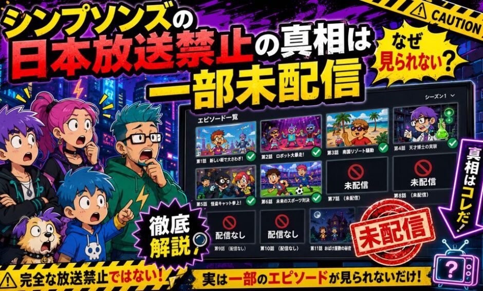 シンプソンズの日本放送禁止の真相は一部未配信